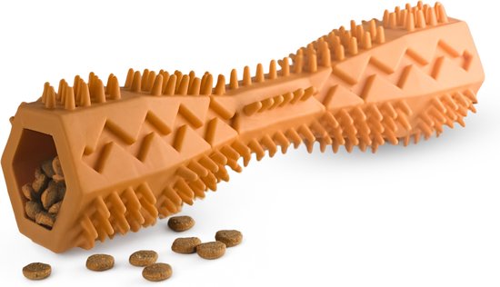 Bâton à mâcher VSpecial - jouet à mâcher - os à mâcher - bâton à mâcher - speelgoed pour chien - caoutchouc - caoutchouc jouet pour chien - taille SM - barre de jeu - orange
