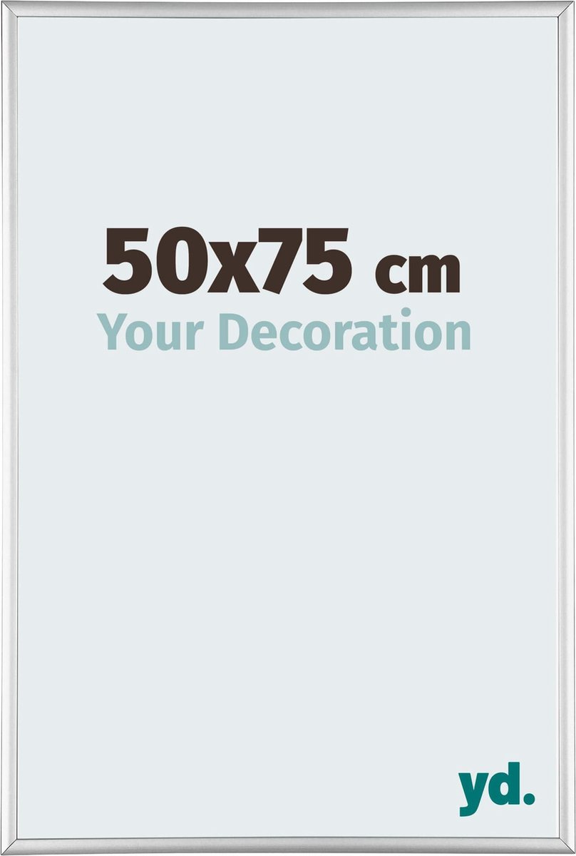 yd. Your Decoration - Fotolijst 50x75 cm - Aluminium - Zilver Hoogglans - Kent