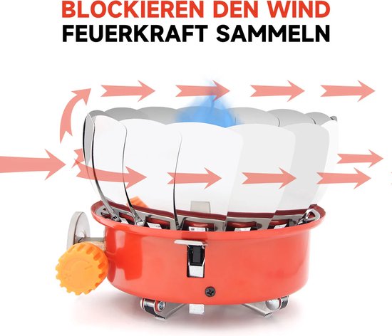 Mini Draagbare Kampeerkachel - gas kachel - tent kachel - camping verwarming - Mini Kampeerfornuis - Met Koffer - Buiten - Butaan van MINI — afbeelding 3