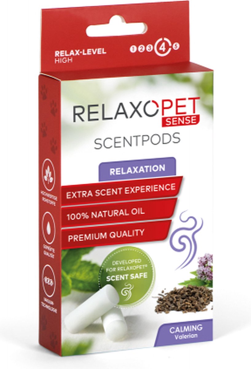 Relaxopet Sense Scent Pods - Relax Calming Valerian - Geurpods Honden - Dieren Antistressmiddelen - Beschermende Geur - Anti-stress Hond - Honden Supplementen