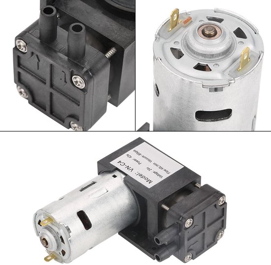 Akozon Oilless Vacuümpomp DC24V Mini kleine olievrije vacuümpomp -85