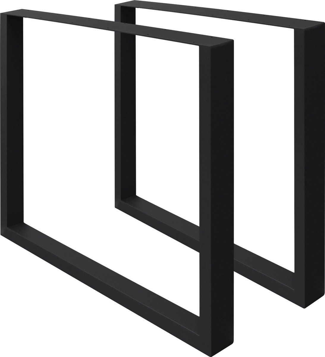ecd germany 2x tafelpoten set industrieel ontwerp 60 x 72 cm zwart gepoedercoat staal met stevige tafelframe voor eettafels bureaus en stabiele metalen tafellopers tafelpoten en onderstel voor moderne meubels