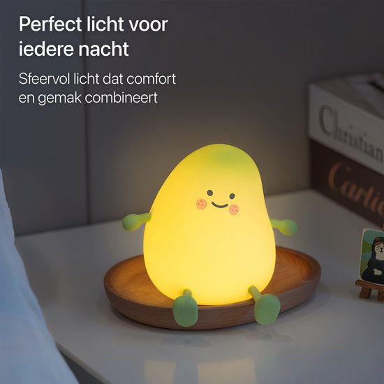 BimbelBoo - Oplaadbaar Nachtlampje - Dimbaar - Nachtlampjes - Tafellamp Slaapkamer - Leeslamp - Leeslampje - Bedlamp - Baby - Babykamer - Nachtlamp van BimbelBoo — afbeelding 5