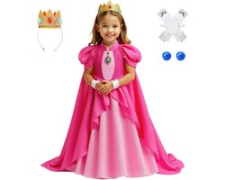 foto van Joya Kids® Princess verkleed jurk voor kinderen | Verkleedjurk Meisje Prinses | Halloween kostuum | Carnaval kleding | prinsessen kostuum Jurk | Maat 110