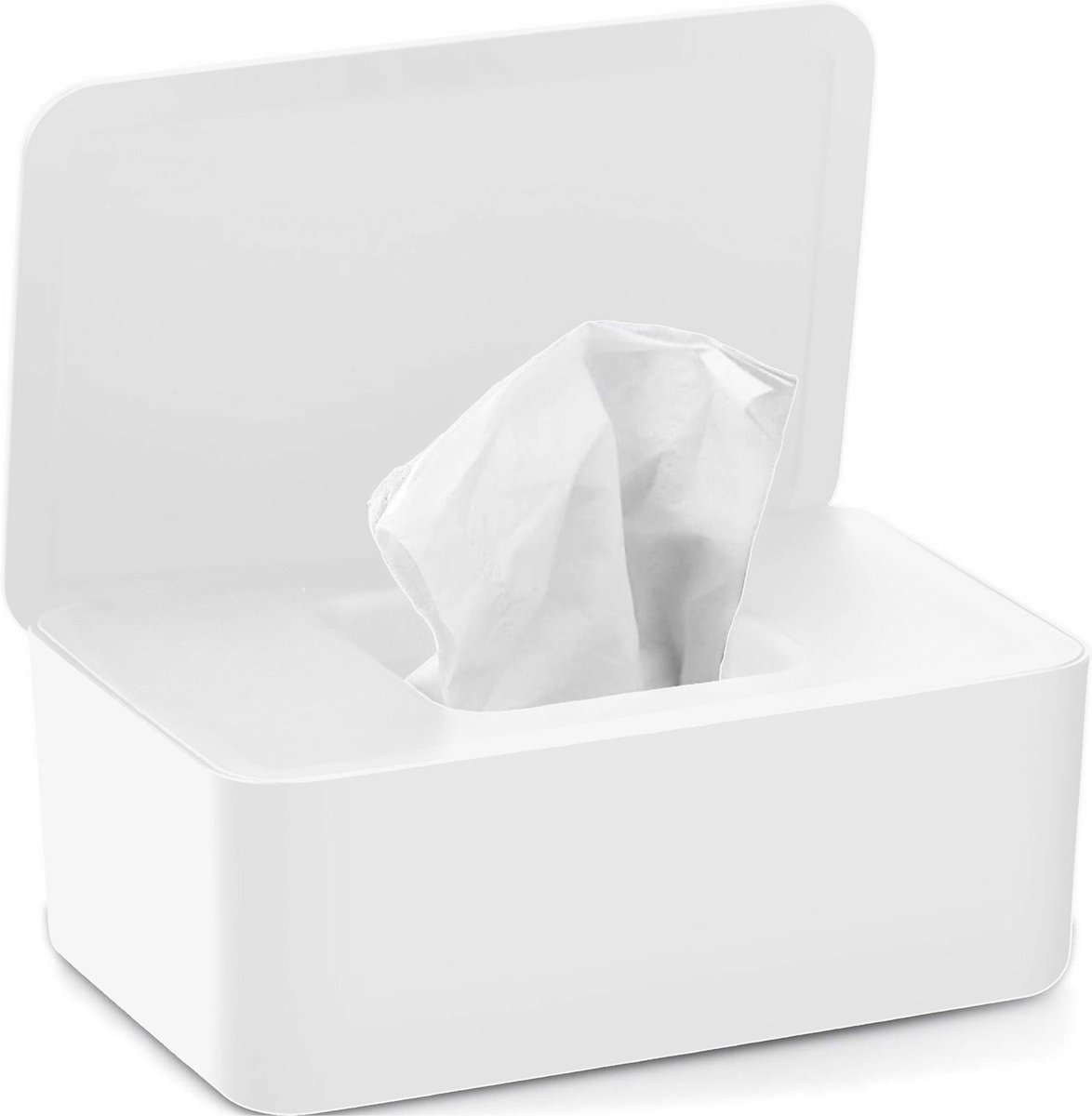 Dayshake Doekjeshouder - Babybillen Funkybox - Wipe Box Doekjesverdeler - Billendoekjes Houder Wit - Tissue Box - Billendoekjesdoos - Geschikt voor Zwitsal, Natte Doekjes, Vochtig Toiletpapier