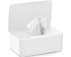 Dayshake Doekjeshouder - Babybillen Funkybox - Wipe Box Doekjesverdeler - Billendoekjes Houder Wit - Tissue Box - Billendoekjesdoos - Geschikt voor Zwitsal, Natte Doekjes, Vochtig Toiletpapier