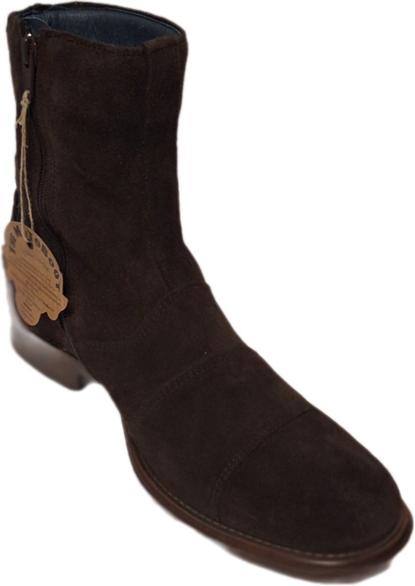 Base London -MEN BOOTS-SUEDE BROWN- LEDER-GESP EN ZIPPER