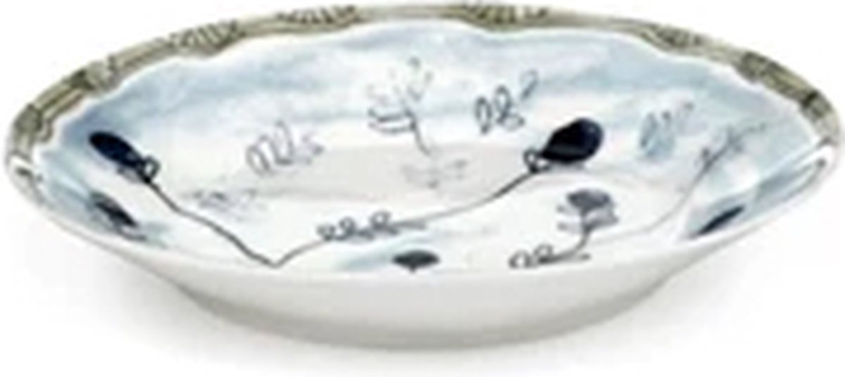 Serax Marni Midnight Flowers Mirtillo Tea diep bord D18cm H2.9cm blauw
