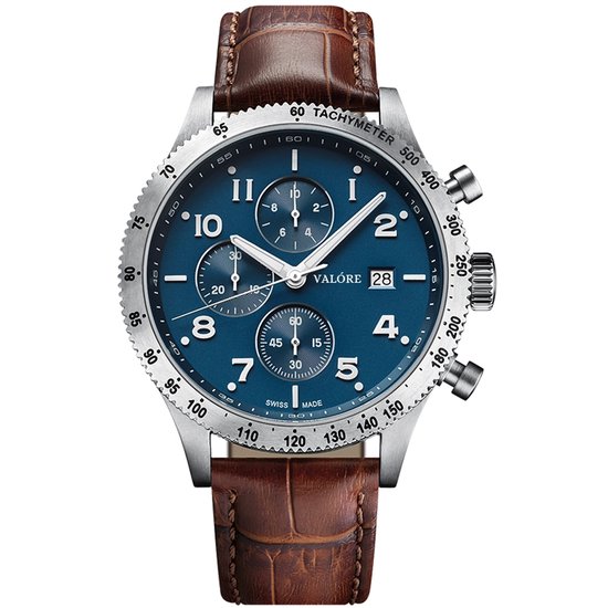 Valóre wearables - Imperiale - blue - herenhorloge - Swiss Made - K1 gehard mineraalglas met saffiercoating - 42mm