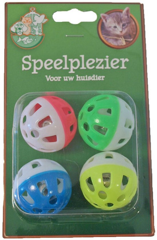Ballen Met Bel Zwaar Model 4 cm 4 stuks