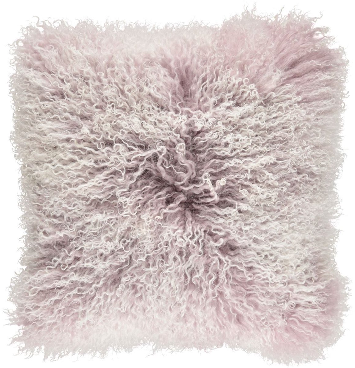 Sheepskin House Curly Kussen - 60x60 cm Cloud Grey/Snow Top