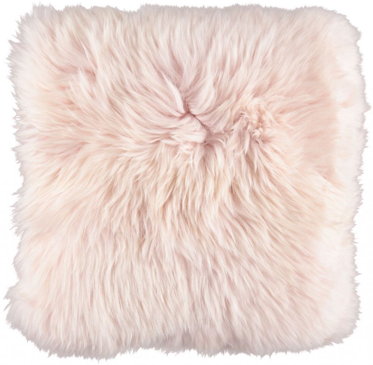Sheepskin House Langharig Schapenvacht Kussen - 35x35 cm Candy