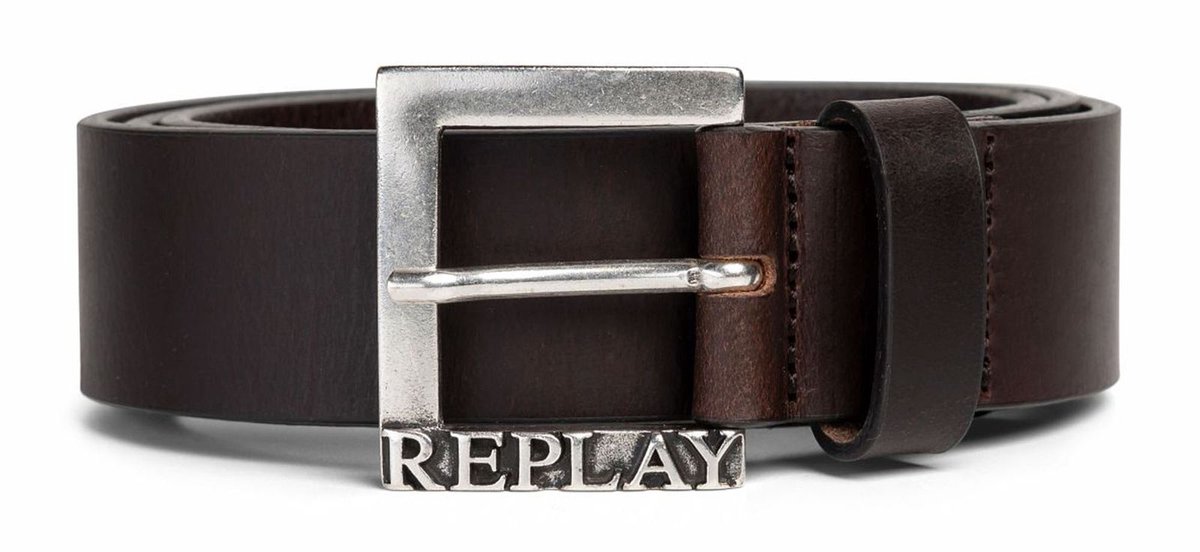 REPLAY Leren Riem Leather Belt W110 Puce Bruine