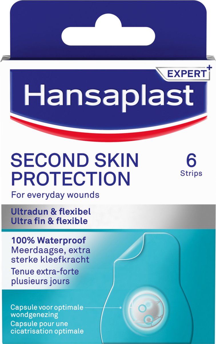 Goedkoopste Hansaplast Second Skin Protection Pleisters - Hydrocolloïde Wondpleisters - 6 stuks - Waterproof - 72 uur fixatie