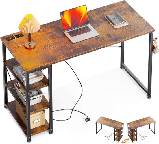 CubiCubi Bureau, 96 x 40 cm, computertafel, bureau, kleine pc-tafel, stabiel, espresso