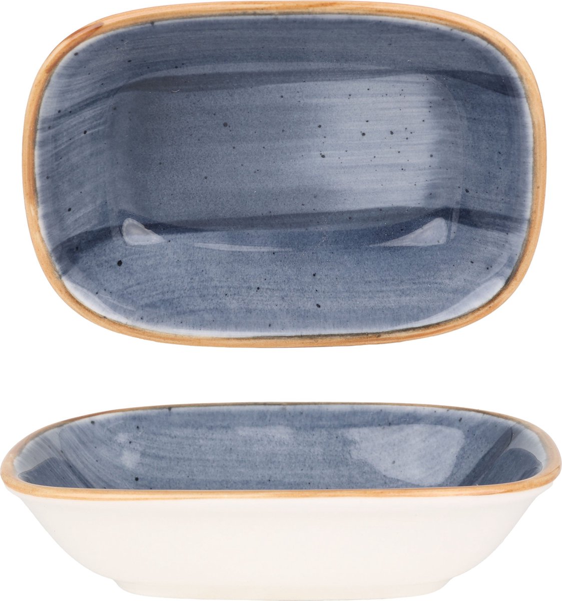 Bonna Serveerschaal - Aura Dusk - Porselein - 12x8.5 cm - set van 2
