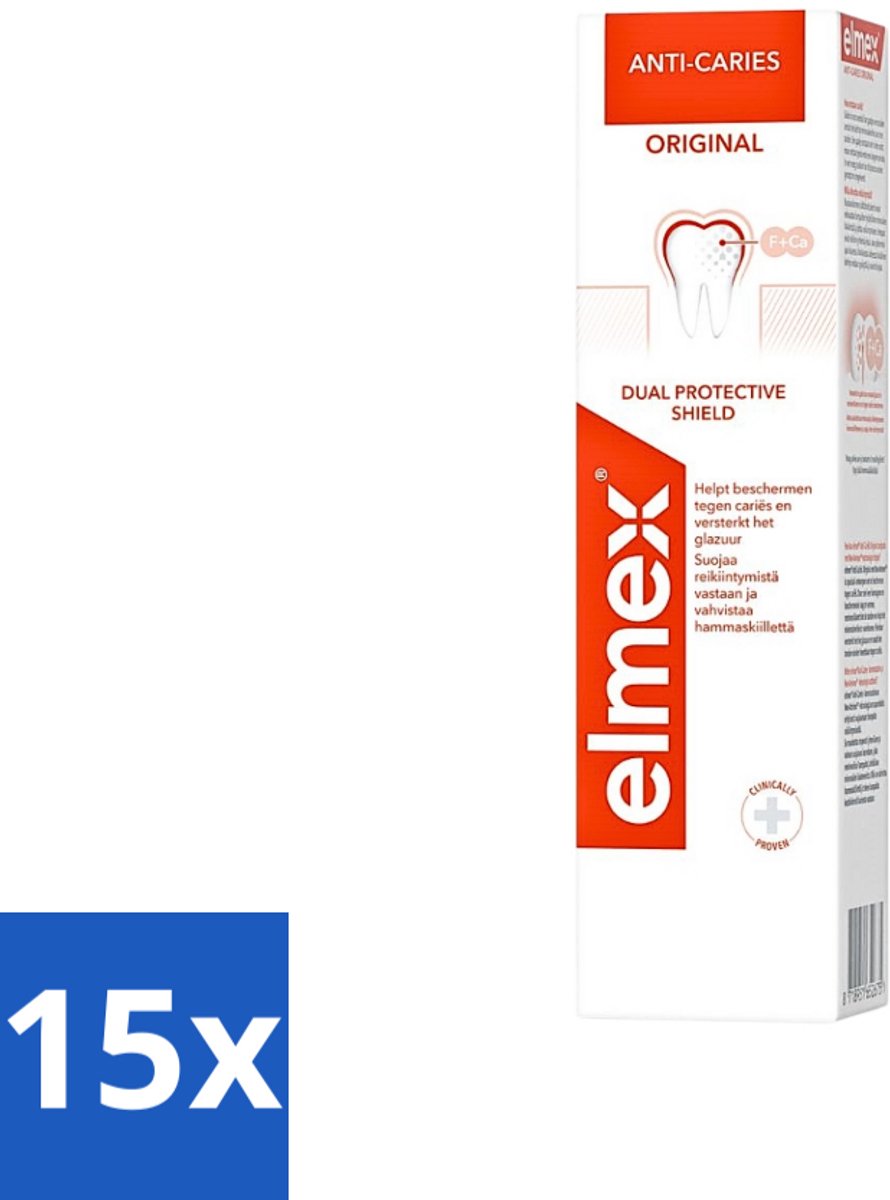 Elmex Tandpasta Anti-Cariës Original 75 ml - Bulkverpakking - 15 stuks