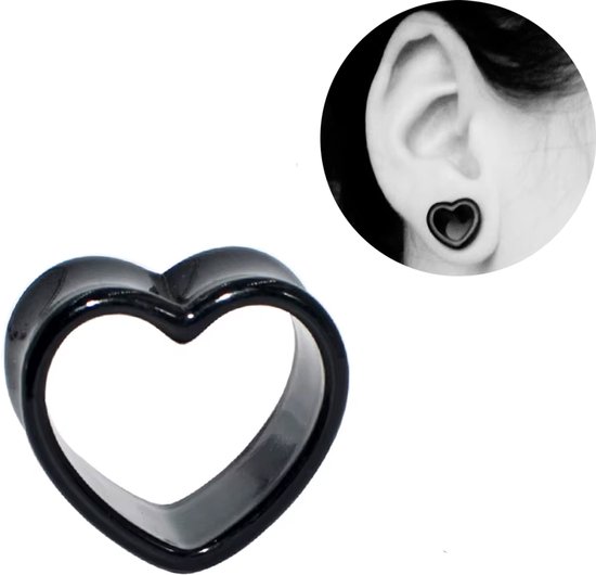 Tagaremuser 50 stück Dehnstäbe Tunnel Set Ohr Expander Plug 1.6-10mm Leuchten im Dunkeln mit Flesh Silikon Ohr Tunnel Piercing Set (Schwarz