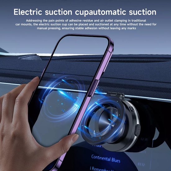 Vacuüm Magnetische Telefoon Houder voor Auto, 2025