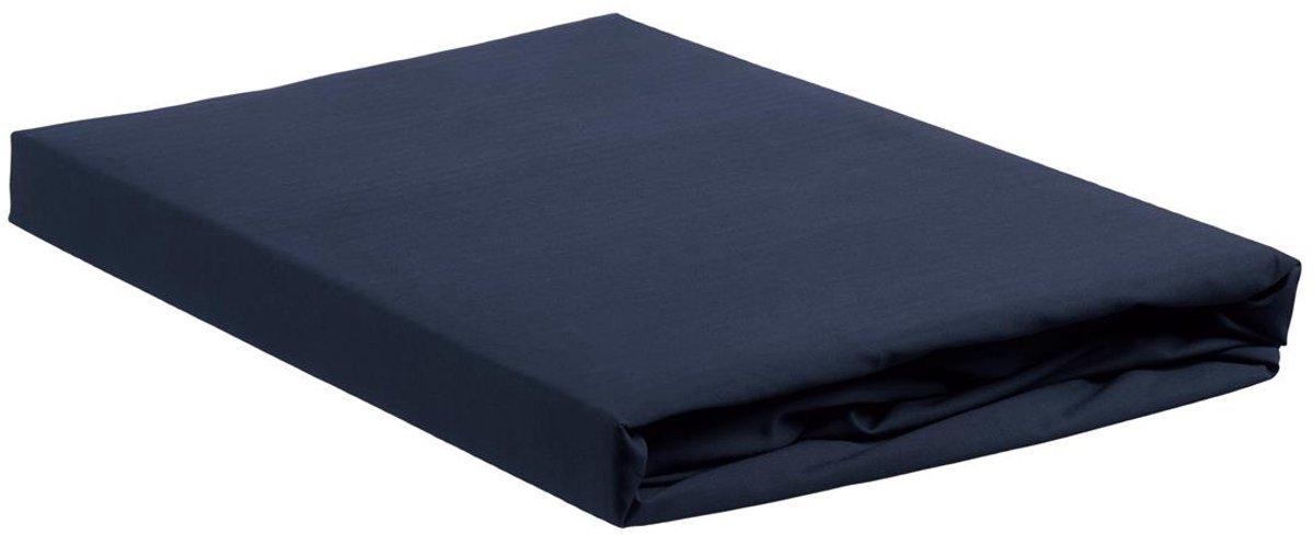 Ambiante Katoen - Hoeslaken - 160x200 - Donker Blauw