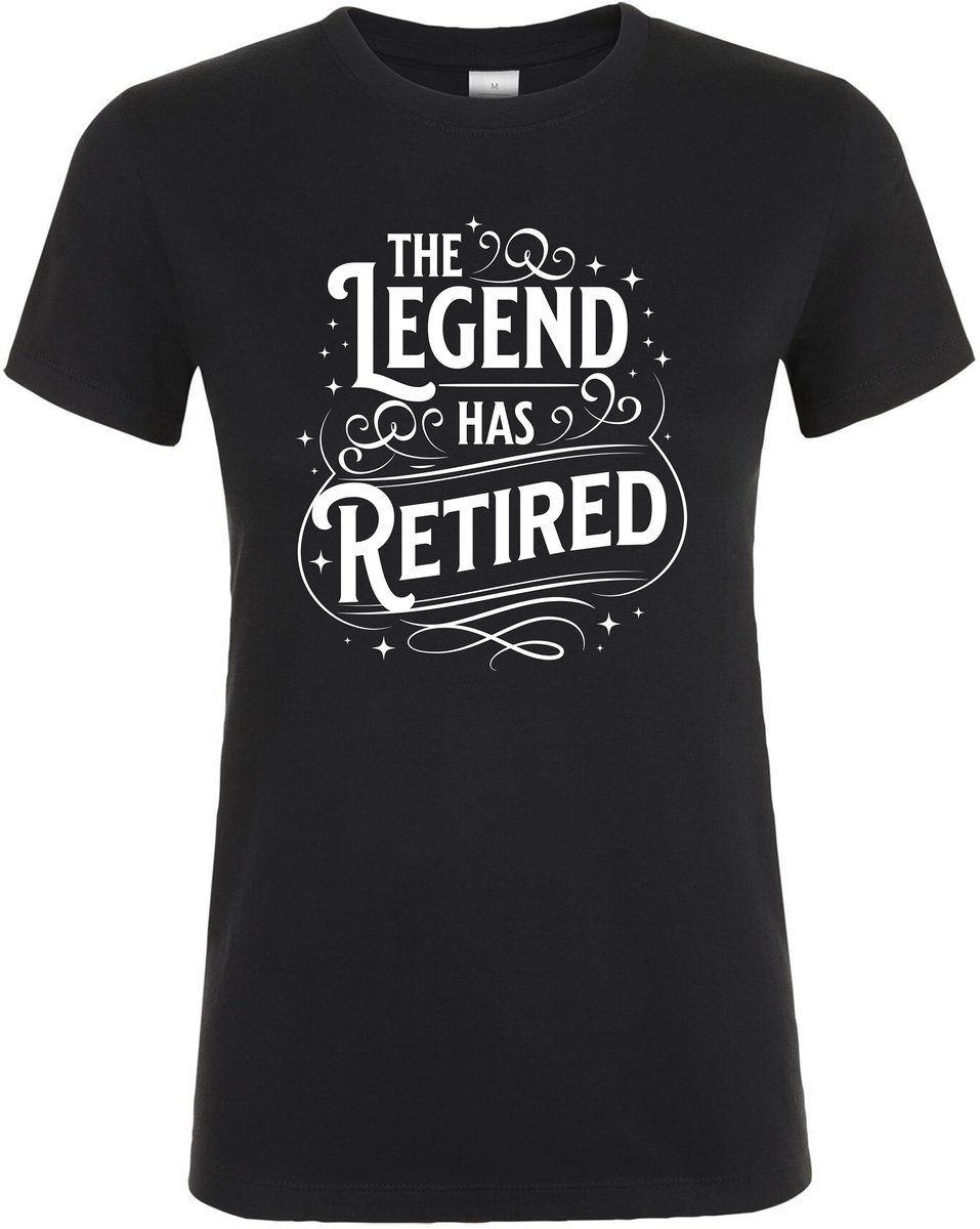 The Legend Has Retired Dames T-shirt - Grappige - Retired - T-shirt’s - Pensioen T-shirt - pensioen cadeau - pensioen - Dames T-shirt - Maat - XXL