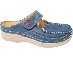 Wolky Dames Klompen 06227 Roll Slipper Blauw