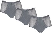 JC 3-Pack Licht corrigerende dames slips H201 Grijs - maat XL