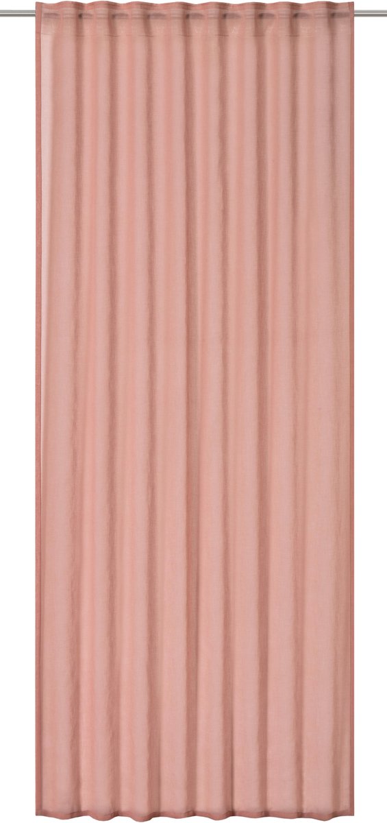 Elbersdrucke Gordijn met lussen Air 255x140 cm roze transparant Rosa