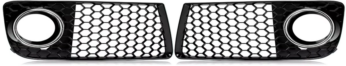 Voorbumper Mistlicht Grille Covers - Voor Audi TT MK2 8J (2010-2014) - Honingraat Mesh