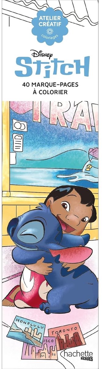 Hachette Heroes Disney Stitch - 40 Boekenleggers om te kleuren voor volwassenen