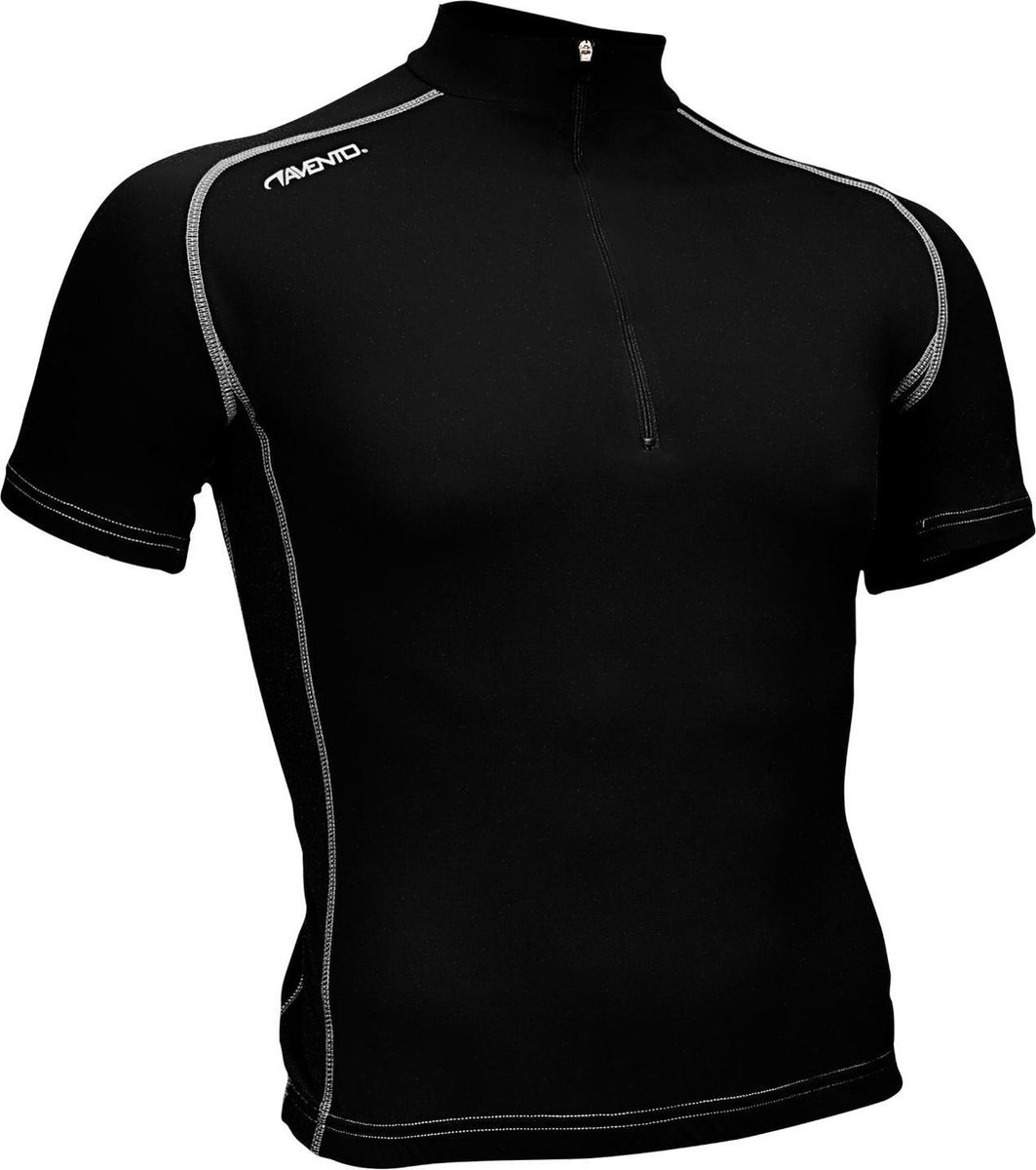 Avento Wielrenshirt - Zwart/Wit - L
