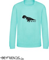 Be Friends Sweater - Be wild dino - Vrouwen - Mint groen - Maat XL