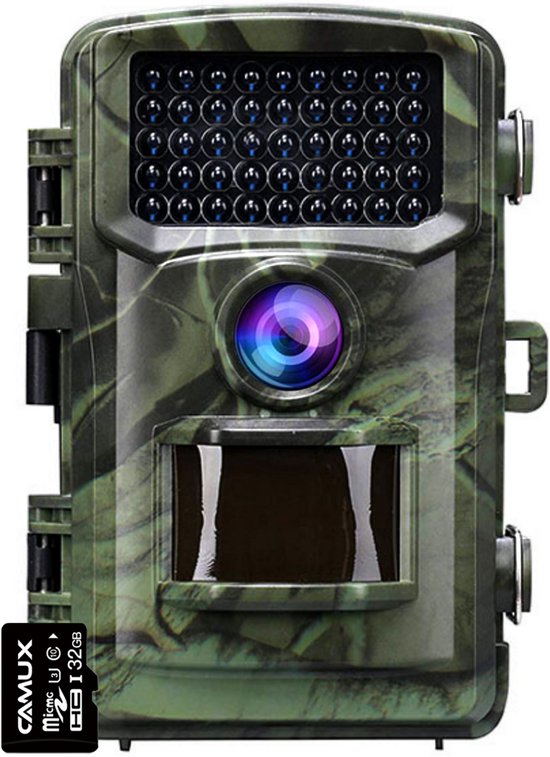 CAMUX Professionele Wildcamera 16MP met Nachtzicht - Wildlife camera - Incl. 32GB SD Kaart