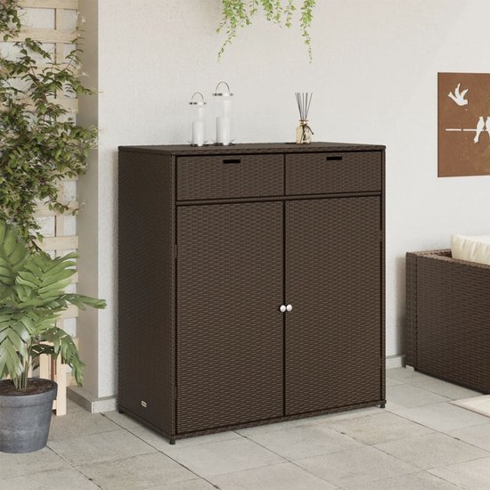Abri de jardin vidaXL - Abri de jardin - Abri de Jardin - Jardin de jardin - Abri de jardin - Abri de jardin 105 x 55 x 113 cm Résine tressée marron