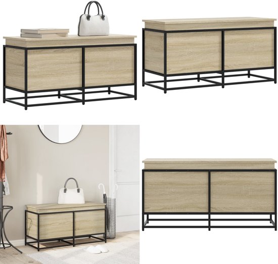 vidaXL Opbergbox met deksel 60x40x51,5 cm bewerkt hout bruin eiken, speelgoedkist, opbergdoos, opbergbak, opbergkist, dekenkist, opbergkist speelgoed vidaXL Opbergbox met deksel 60x40x51,5 cm bewerkt hout bruin eiken, speelgoedkist, opbergdoos, opbergbak, opbergkist, dekenkist, opbergkist speelgoed