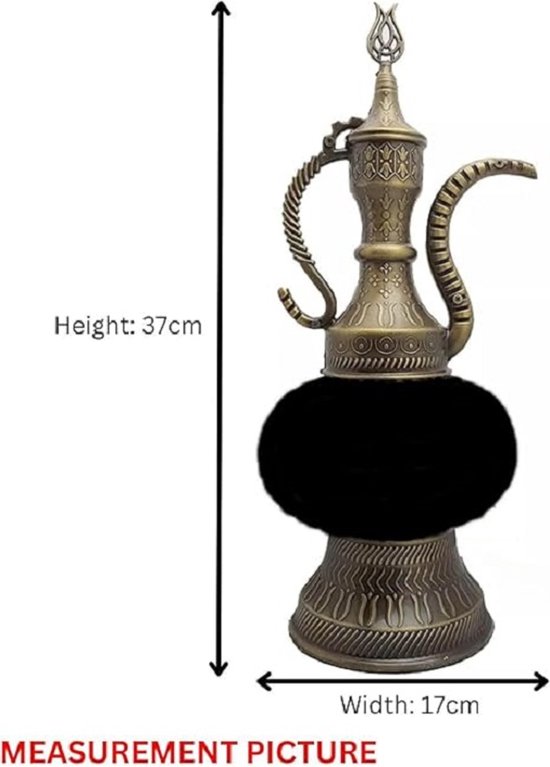 Lampe de table Ibrik turque faite à la main, carafe orientale multicolore pour l'intérieur et l' outdoor