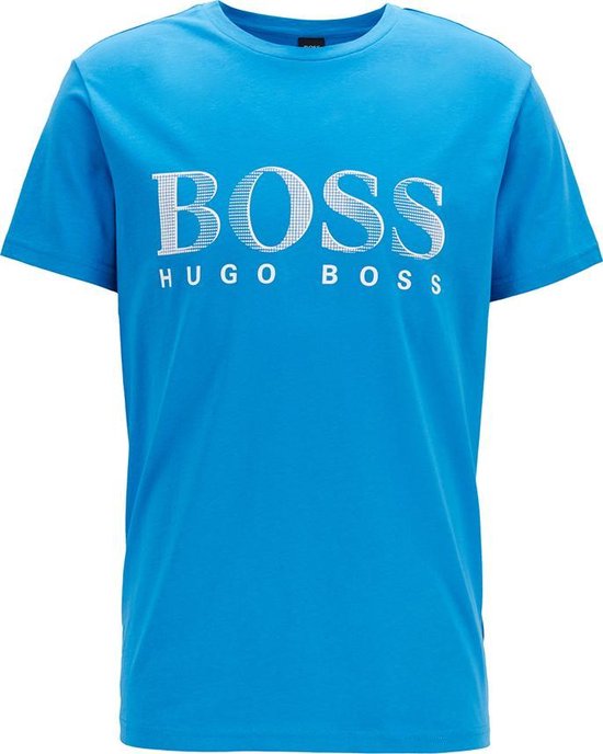 Hugo Boss - Heren T-Shirt Ronde Hals Blauw - S | bol.com