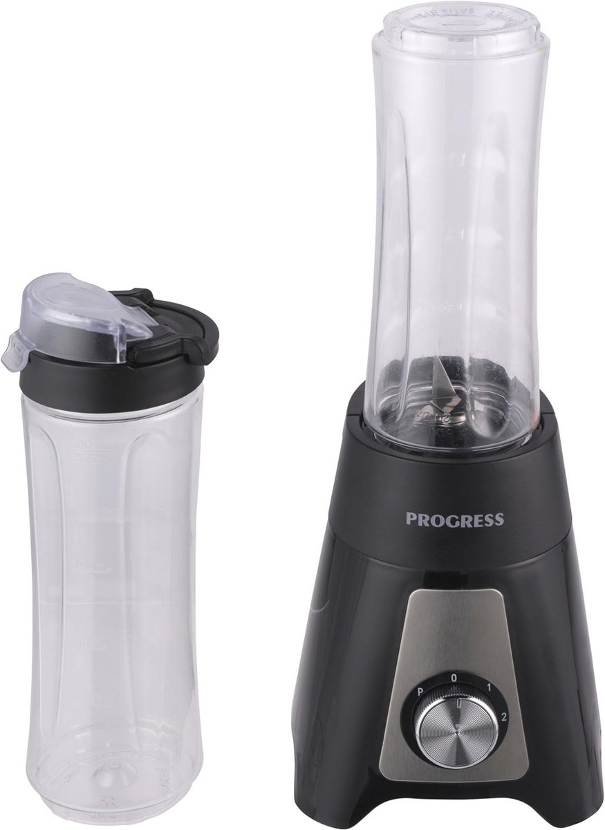 Persoonlijke Blender - Elektrische Smoothie Maker, 600ml Capaciteit, 2 Snelheden, Inclusief 2 Sportflessen, Gemakkelijk Drinkdeksel, Ideaal voor Eiwitshakes, 400W