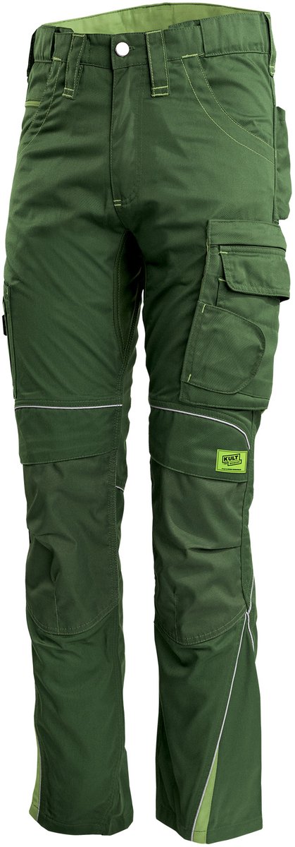 TMG KULT WORKER WORK Werkbroek HEREN Veiligheidsbroek Groen – Normale Beenlengte (78 cm) – Met Kniezak - Cordura Versterkt - 270 GSM