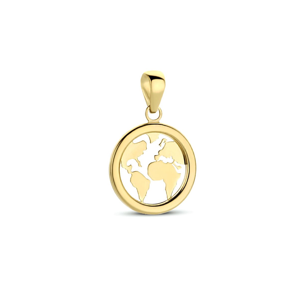 14K geelgoud hanger wereldbol 4028296