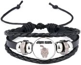 Akyol - kat met eigen naam armband zwart - Katten - katten liefhebbers - iemand die houdt van katten - verjaardag - cadeau - kado