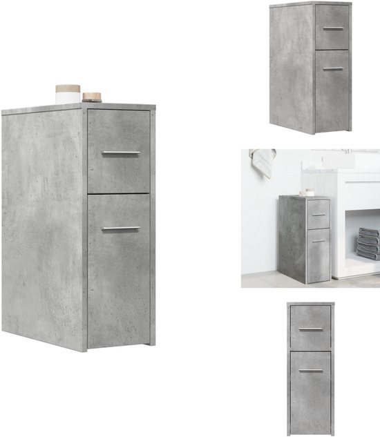 vidaXL Smalle Badkamerkast met Wielen Zwarte Eiken Gefabriceerd Hout