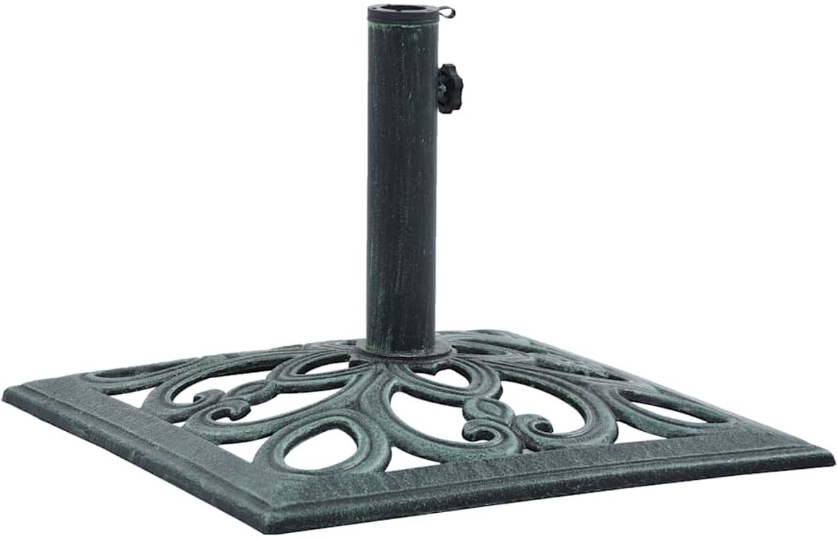 Bol.com vidaXL Parasolvoet - Parasolvoeten - Parasol Voet - Parasol Voet - Parasolvoet 12 kg 49 cm gietijzer groen aanbieding
