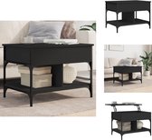 vidaXL Salontafel - Tables basses - Table d'appoint - Table de canapé - Table basse 70 x 50 x 50 cm Bois traité et métal noir