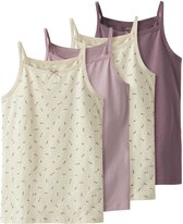 NAME IT NKFSTRAP TOP 4P BUTTERCREAM FLORAL NOOS Meisjes Ondergoed - Buttercream