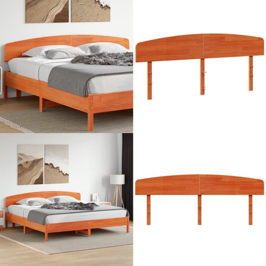 Hoofdbord 150 cm massief grenenhout wit | -nl