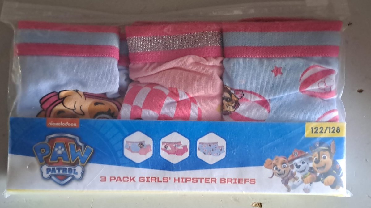 PAW Patrol Skye Hipster-128 3 stuks roze en blauw