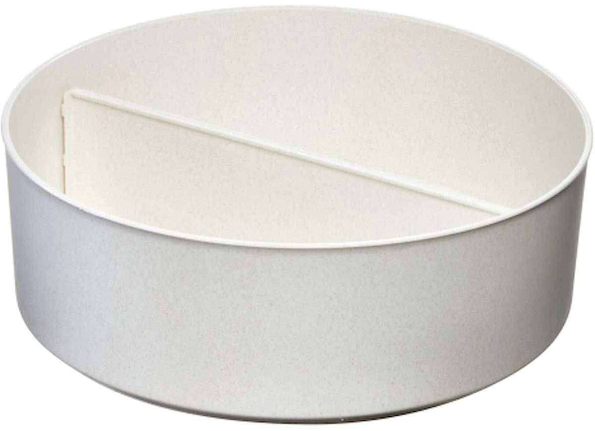 iDesign - Ro Pansino Draaiplateau ø 25,5 cm Hoog met Verdeler - Glas - Wit