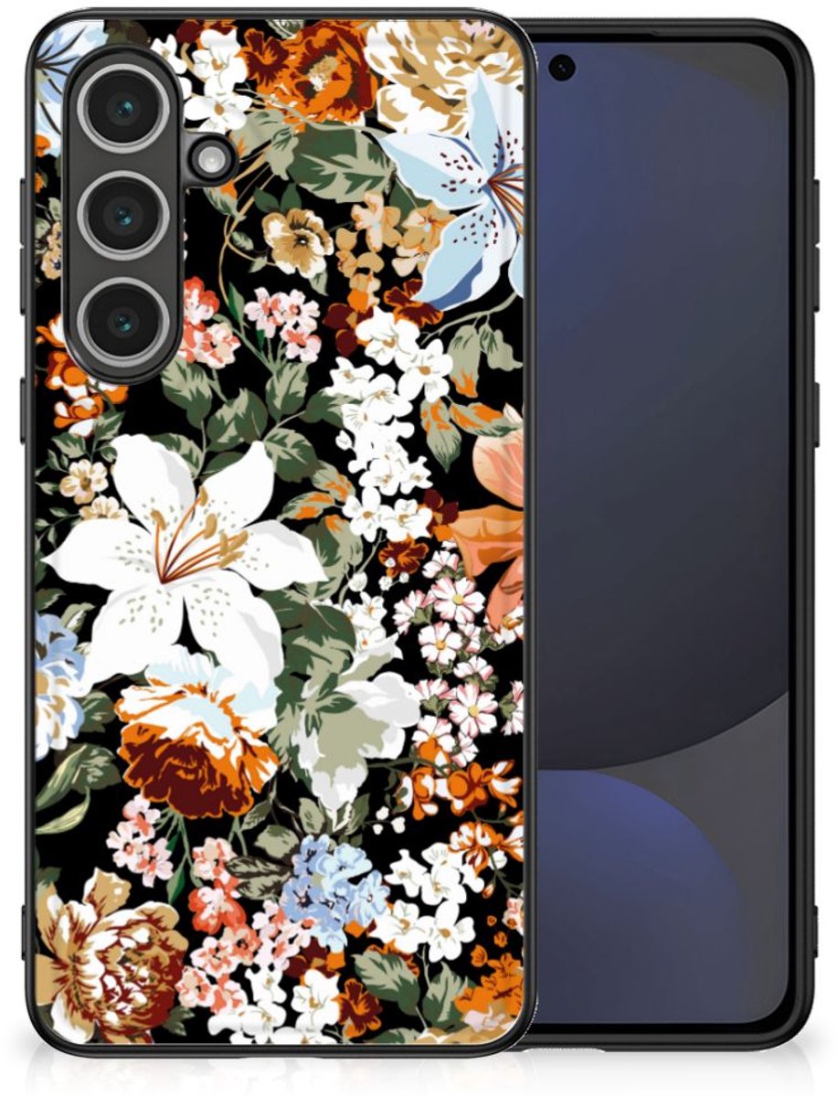 Bloemen Hoesje voor Samsung Galaxy S24 FE Dark Flowers