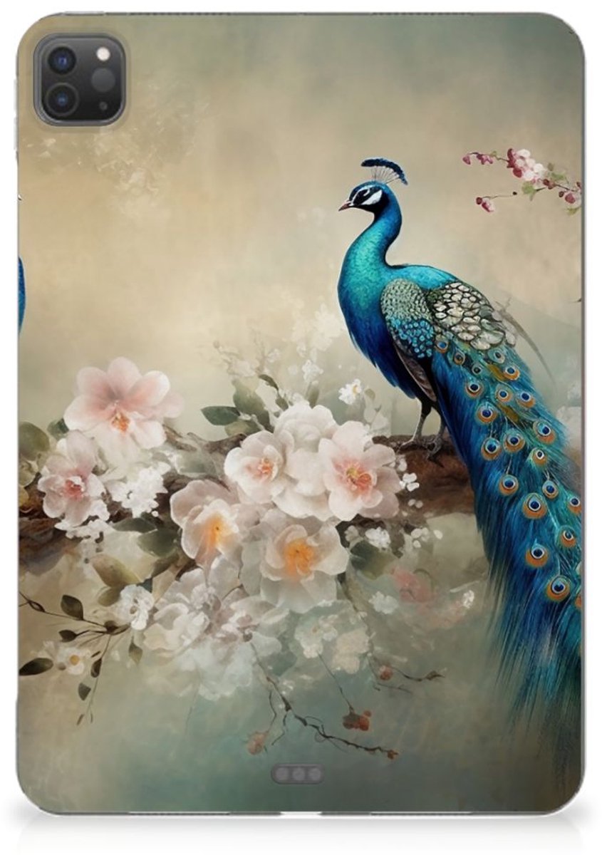 Back Case voor iPad Pro 11 (2024) Vintage Pauwen
